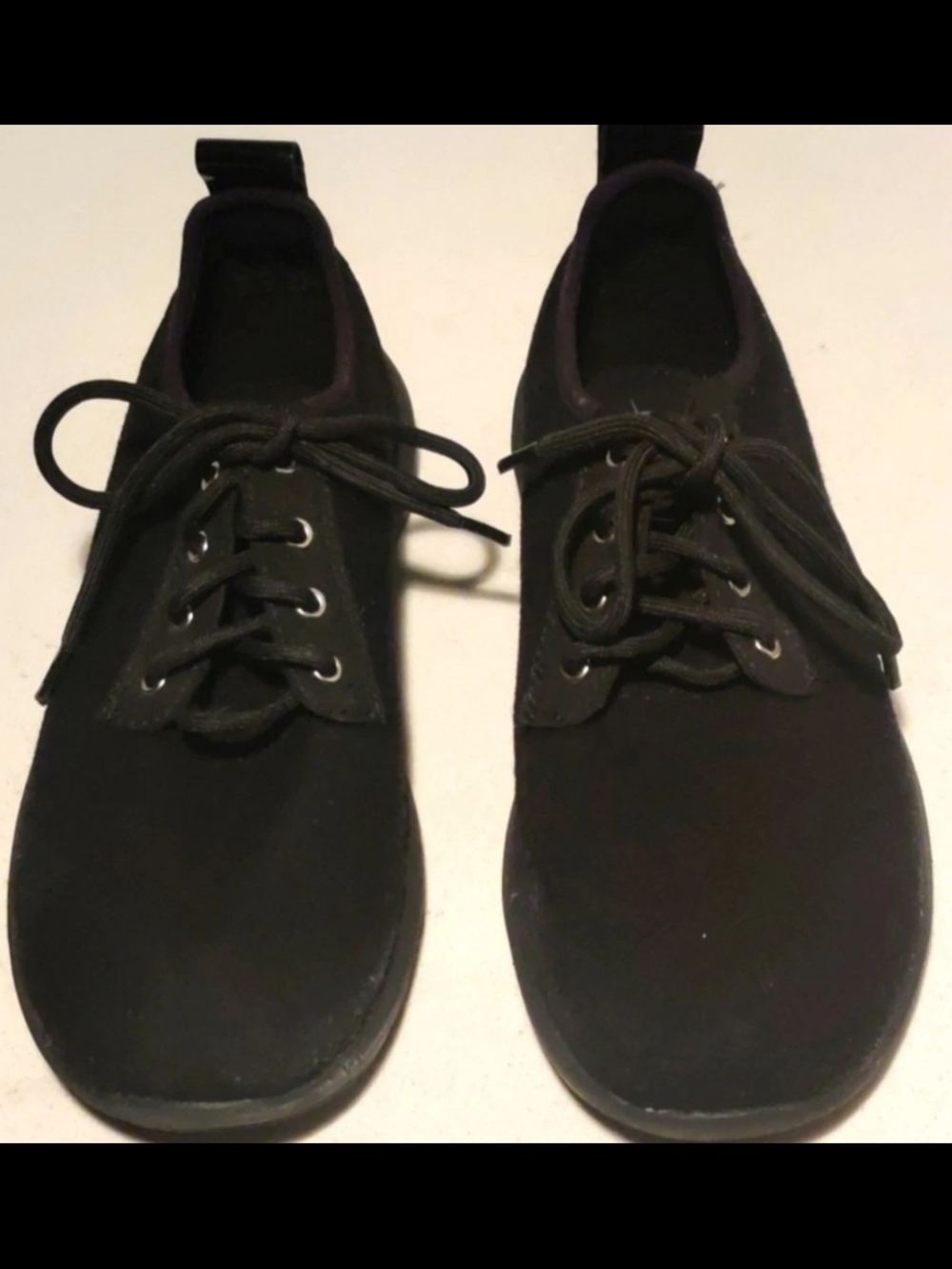 Earth Women's 6 B Real Sheep Fur Upper Black Lace Up Loafers New